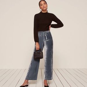Reformation Stefan Velvet Pants